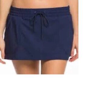 Blue Swim skort with elastic waist & pockets, excellent condition, size M